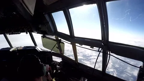 C130 Cockpit Stock Footage