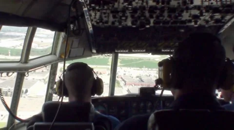 C130 Hercules Landing Stock Footage 34739704
