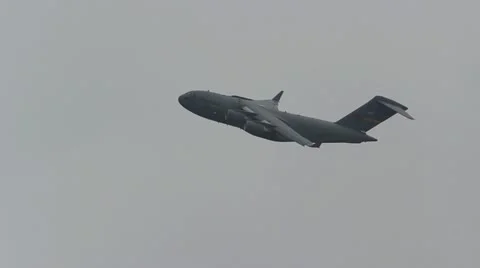 C17 Fly By Stock Footage 11140339
