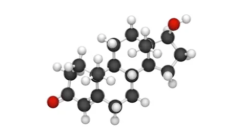 C19H28O2 Testosterone 5w Video stock 152513665