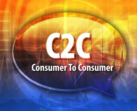 C2C acronym word speech bubble illustration Stock Illustration