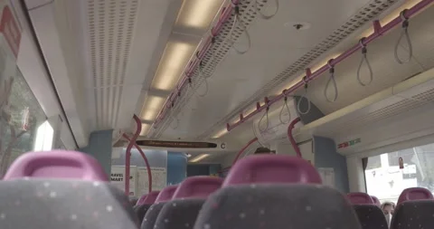 C2C Train coach on a sunny day Stock Footage 136541492