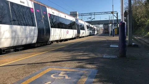 C2C Train at Pitsea Stock Footage 136975064