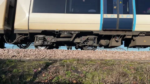C2C Train On A Section Of Railway Near Dagenham Essex Stock Footage 262087700