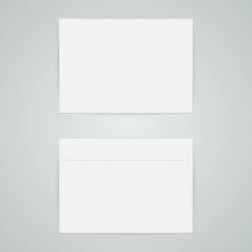 C4 blank mockup white vector letter paper envelope Stock-Illustration