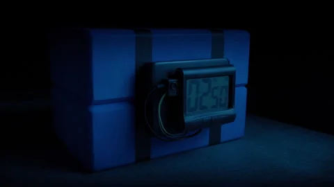 C4 Bomb Counts Down In The Dark Stock Footage 344809873
