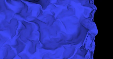 C4K 3D animation of the blue waving cloth revealing a background Stockbeeldmateriaal 99331204