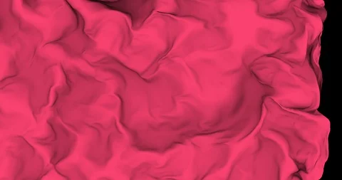 C4K 3D animation of the scarlet red waving cloth revealing a background Video stock 99331382