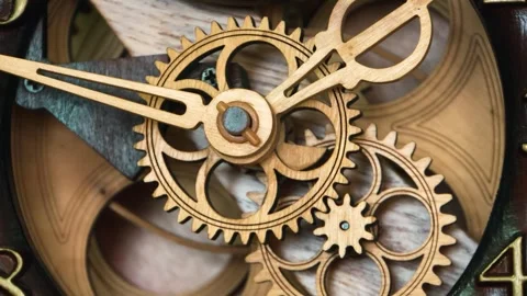 C5322 clock gears Stock Footage 327863455