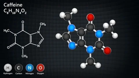 C8H10N4O2 caffeine Stock Footage 146111364