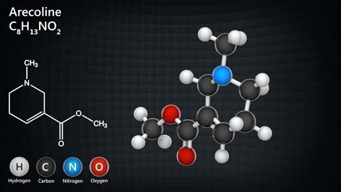 C8H13NO2 Arecoline Stock Footage 146111391