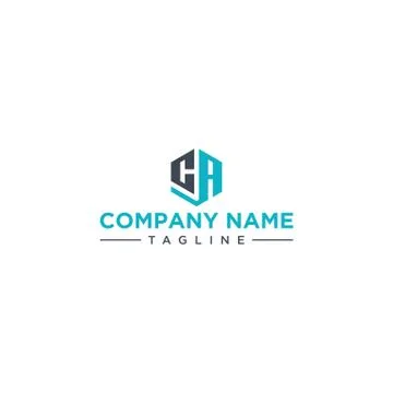 CA letter icon hexagon shape Stock Illustration