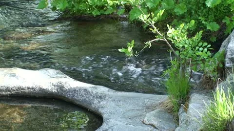 CA Mountain Stream with pools Stock Footage