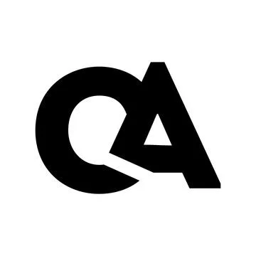 CA, OA initial geometric company logo and vector icon Stock Illustration