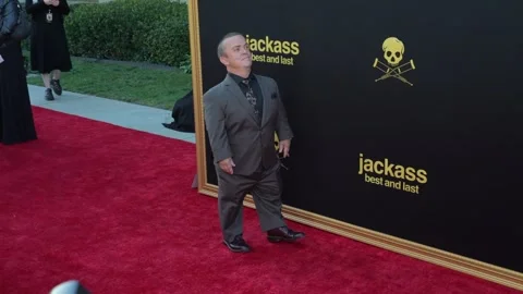 CA: Paramount Pictures' JACKASS: BEST AND LAST Los Angeles Premiere - Arr... Stock Footage 337615476