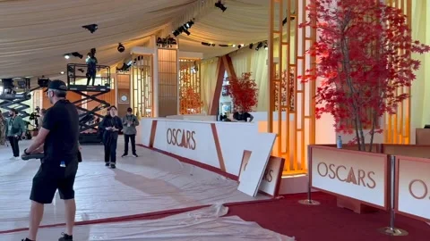 CA: Preparations continue for 98th Academy Awards 6 Stock Footage 330693236