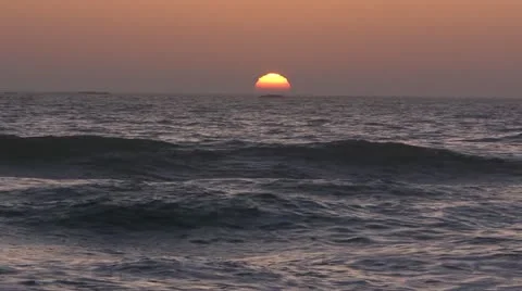CA sunset surf by dwking Video stock 11024334