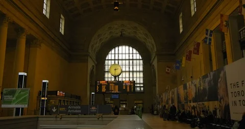 CA - Toronto - Downtown 11 Train Station Stock Footage 115409227