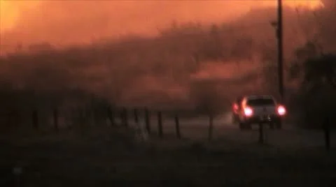 CA Wildfires, Stevenson Ranch v2 Video stock 11078287