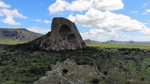 Caatinga forest. Morro das Tocas, Itatim, Bahia, Brazil. Stock Footage 107481899