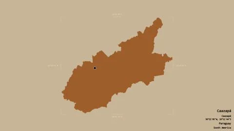 Caazapa - Paraguay. Bounding box. Pattern 스톡 일러스트