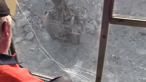 The cab of the excavator driver. Stock Footage 86159151