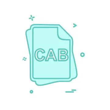 CAB file type icon design vector Stock Illustration