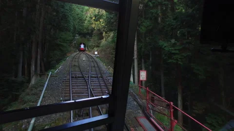 Cab Ride on Cable Railway on Mount Hiei in Japan Stock Footage 58781687