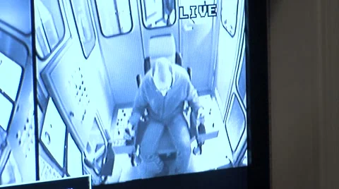 Cab simulator, the simulator port crane Stock Footage 5164669