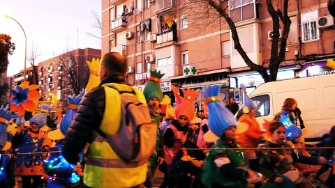 Cabalgata De Reyes Stock Footage 123021509