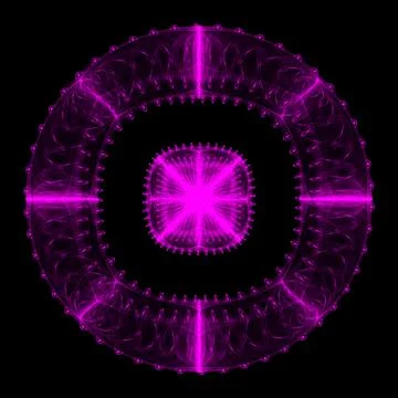 Cabalistic pattern in the form of circle with rays radiating from the center. Illustrazione stock