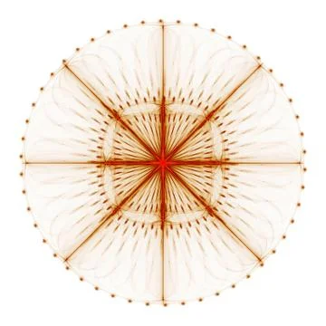 Cabalistic pattern in the form of circle with rays radiating from the center. Stock Illustration