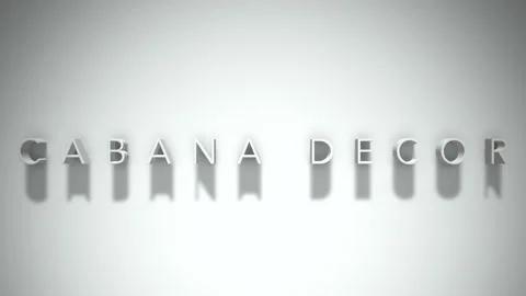 Cabana decor 3D title animation white text on a white background Stock Footage 299648198