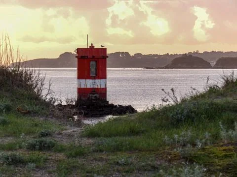 Cabanas beach lighthouse Stock Photos