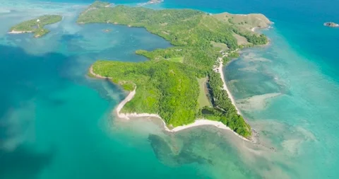 Cabangajan Island in Tablas, Romblon. Philippines. Stock Footage 265498448