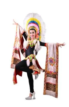 Cabaret dancer isolated Foto stock