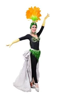 Cabaret dancer isolated Foto stock