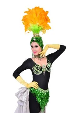 Cabaret dancer isolated Foto stock