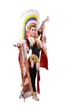 Cabaret dancer isolated Foto stock