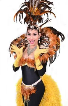 Cabaret dancer isolated Foto stock