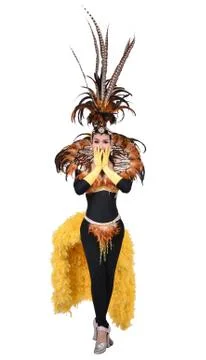 Cabaret dancer isolated Foto stock