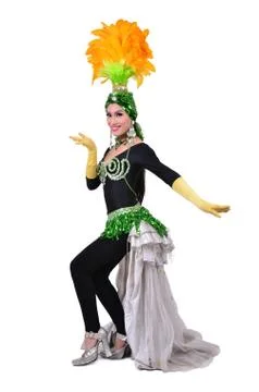 Cabaret dancer isolated Foto stock