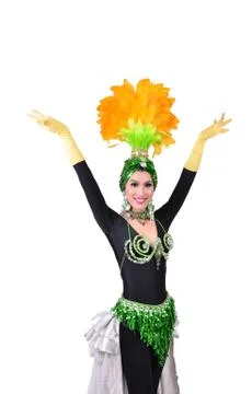 Cabaret dancer isolated Foto stock