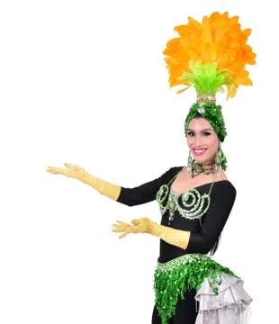 Cabaret dancer isolated Foto stock