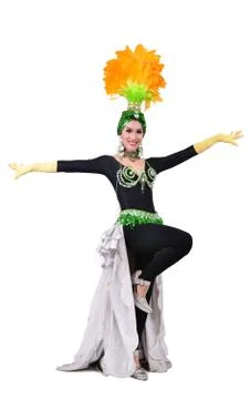 Cabaret dancer isolated 스톡 사진