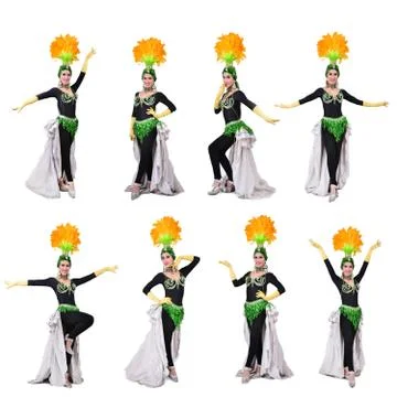 Cabaret dancer isolated Фото