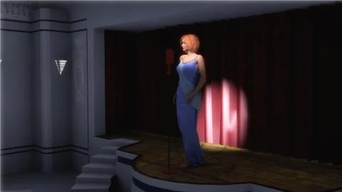 Cabaret singer Stock Illustration