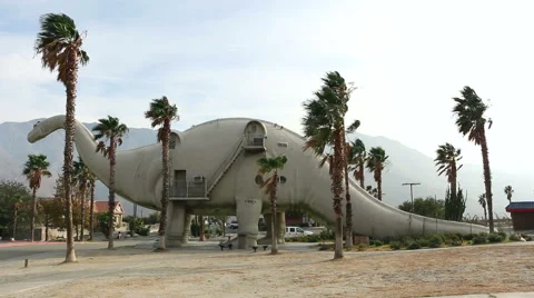 Cabazon Dinosaur Brontosaurus Video stock 44751790