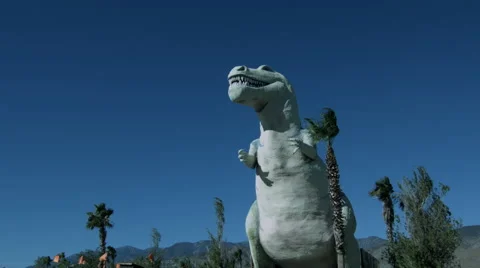 Cabazon Dinosaur T Rex 스톡 동영상 40713971