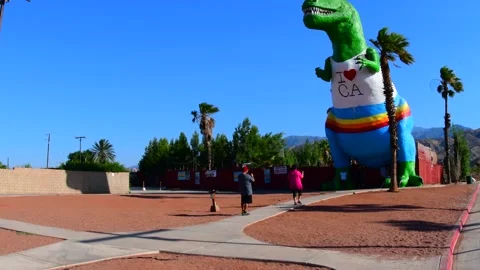 Cabazon dinosaurs Stock Footage 156298726